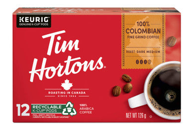 Tim Hortons 100% Colombian Single Serve K-Cups, 12 count